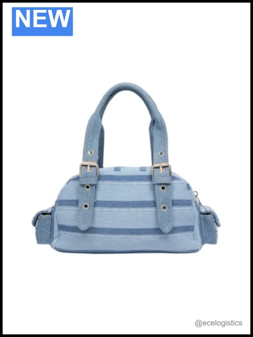 Denim Mini Satchel with Utility Pockets – Cute Crossbody Purse